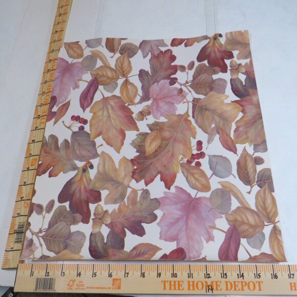 Leaves Wallpaper Samples (4) pgs 17x15"  (7) Sample Boarders (not laminated) - Picture 3 of 6